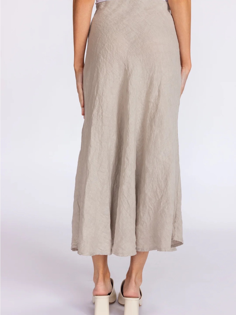 Nati boutique LINEN MIDI SKIRT NWT sz S - Picture 2 of 4